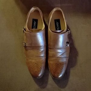 Mens Metro Charm Brown Cap Toe 8.5 Double Monk Str